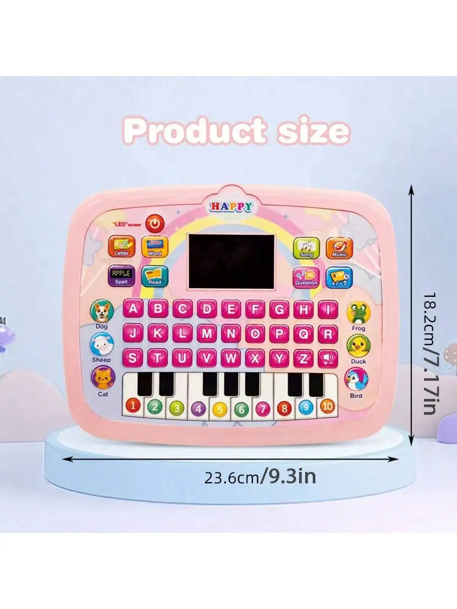 Kids Tablet Toddler Learning Pad with Teach Alphabet Numbers Word Music Math，Early Development Interactive Toy for Boys & Girls