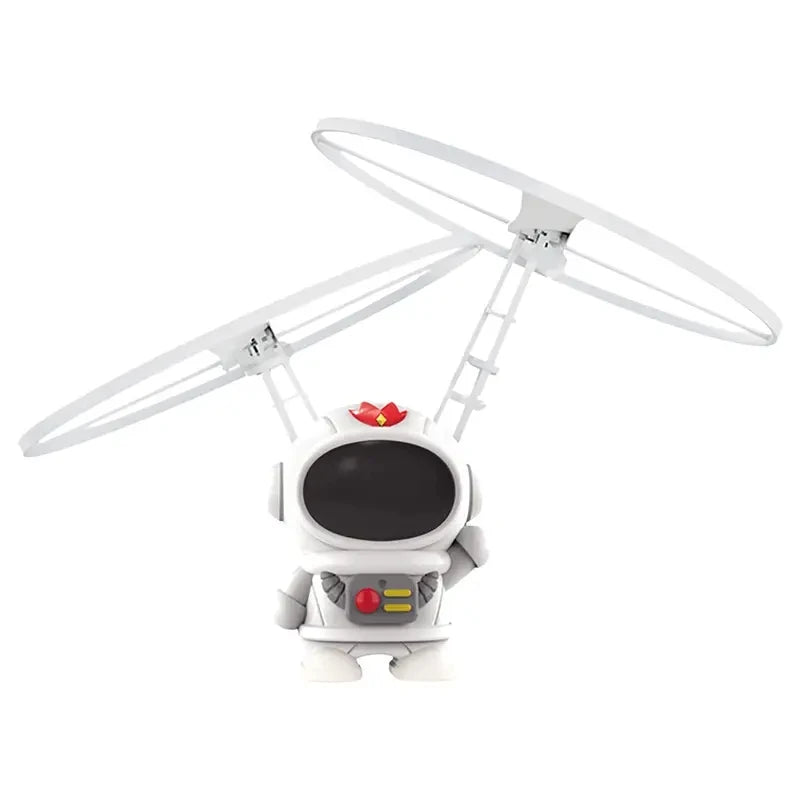 Levitating Luminous Flying Robot Astronaut Toy Aircraft Hand-Controlled Drone Interactive with Lights Outdoor Toys for Kids Gift