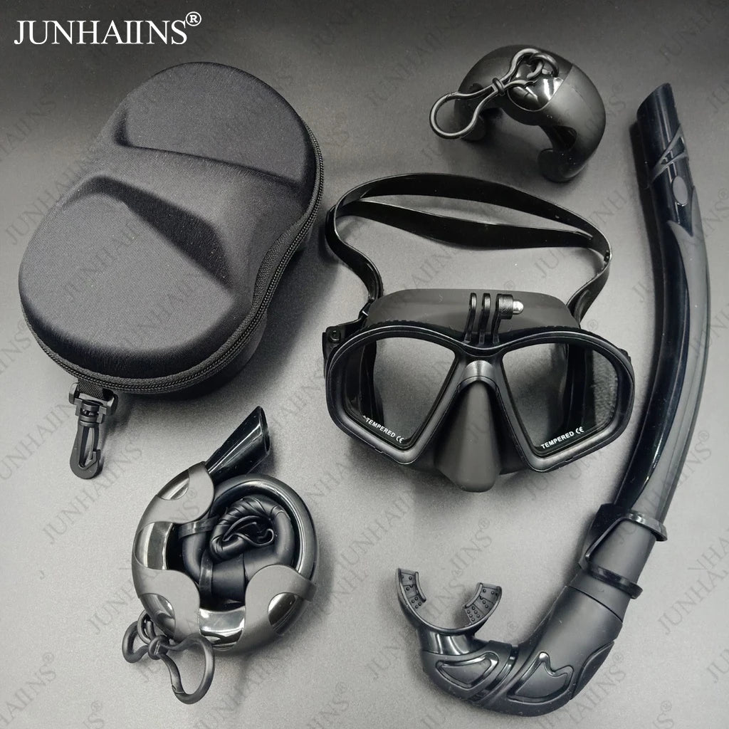 JUNHAIINS diving mask Low capacity multi-purpose diving mask Adult scuba diving mask Men's and women's diving goggles Diving