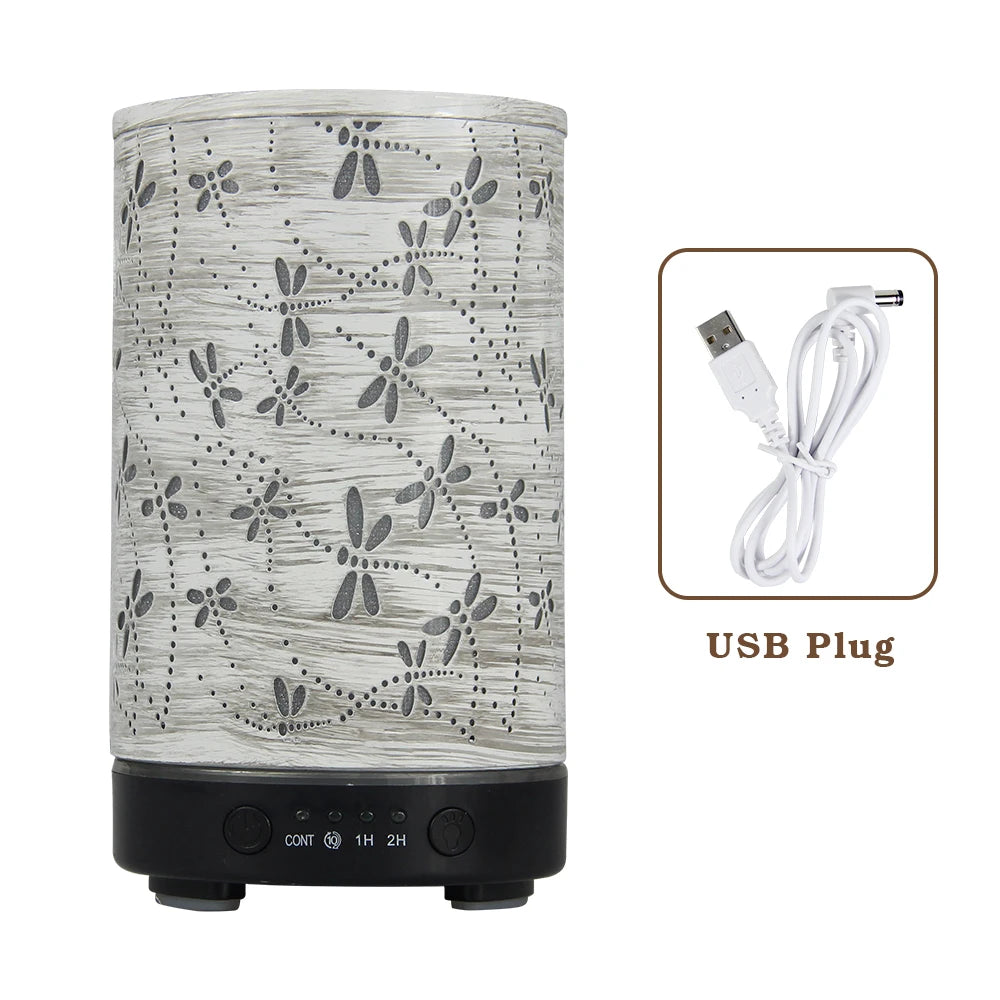 Essential Oil Diffuser 100ML Aroma Diffuser Cool Mist Humidifiers Dragonfly Scent Diffuser with Auto Shut-Off Protection