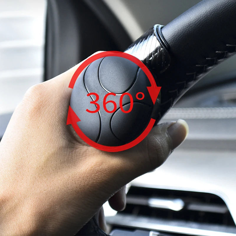 Car Steering Wheel Spinner Turning Steering Wheel Booster Spinner Knob 360 Rotation Metal Bearing Power Handle Ball Shaped