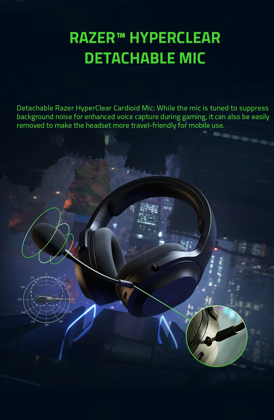 Razer Barracuda X Wireless Bluetooth Gaming Headset, Multi-Platform, USB-C Microphone Connection, PC Gamer Headphone