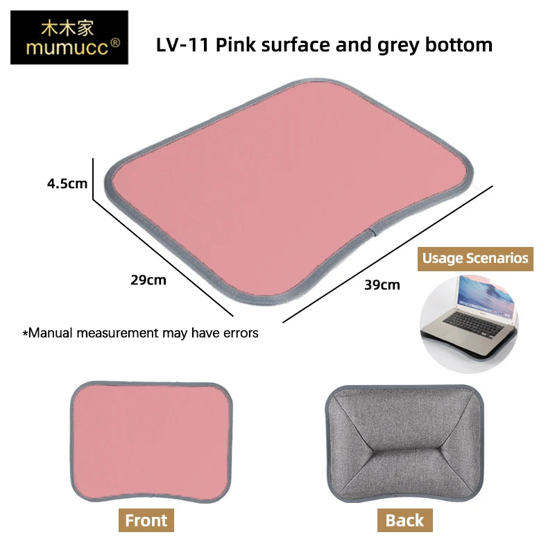 MUMUCC Multifunctional Laptop Desk With Cushion and Filled with Foam Particles, Small Pillow Table, Hard Mouse Pad Large