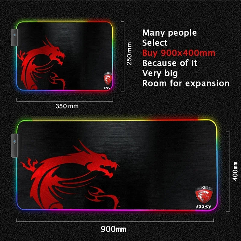 RGB PC Popular games Daves the Diver Mouse Pad XXL Computer esports Accessories Large Keyboard Laptop Table mat LED Gamer Gaming