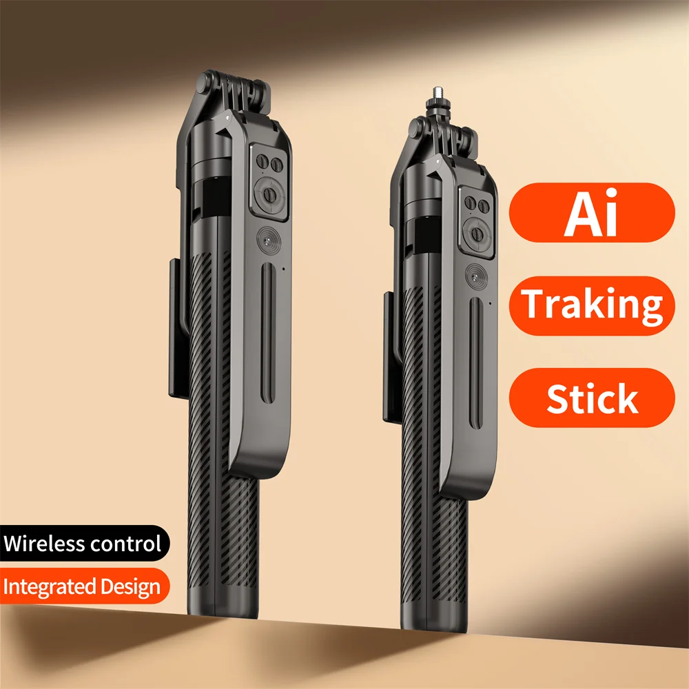 Gimbal Stabilizer With Bluetooth Remote 5 in 1 Smartphone Selfie Stick Intelligent AI Follow-Up Anti Shake Pan Tilt Tripod