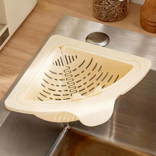 Kitchen Sink Drain Strainer Magnetic Corner Drainer Kitchen Sink Drain Strainer Basket for Garbage Disposal Home Apartment