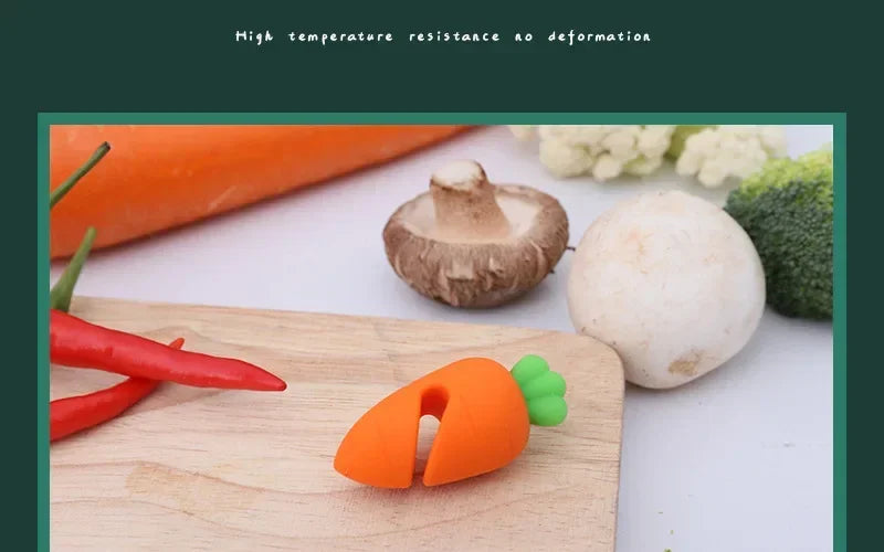 Cute Silicone Pot Lid Anti-spill Rack Heat-resistant Anti-Overflow Stoppers Pot Cover Lifter Holder Creative Kitchen Tool Gadget