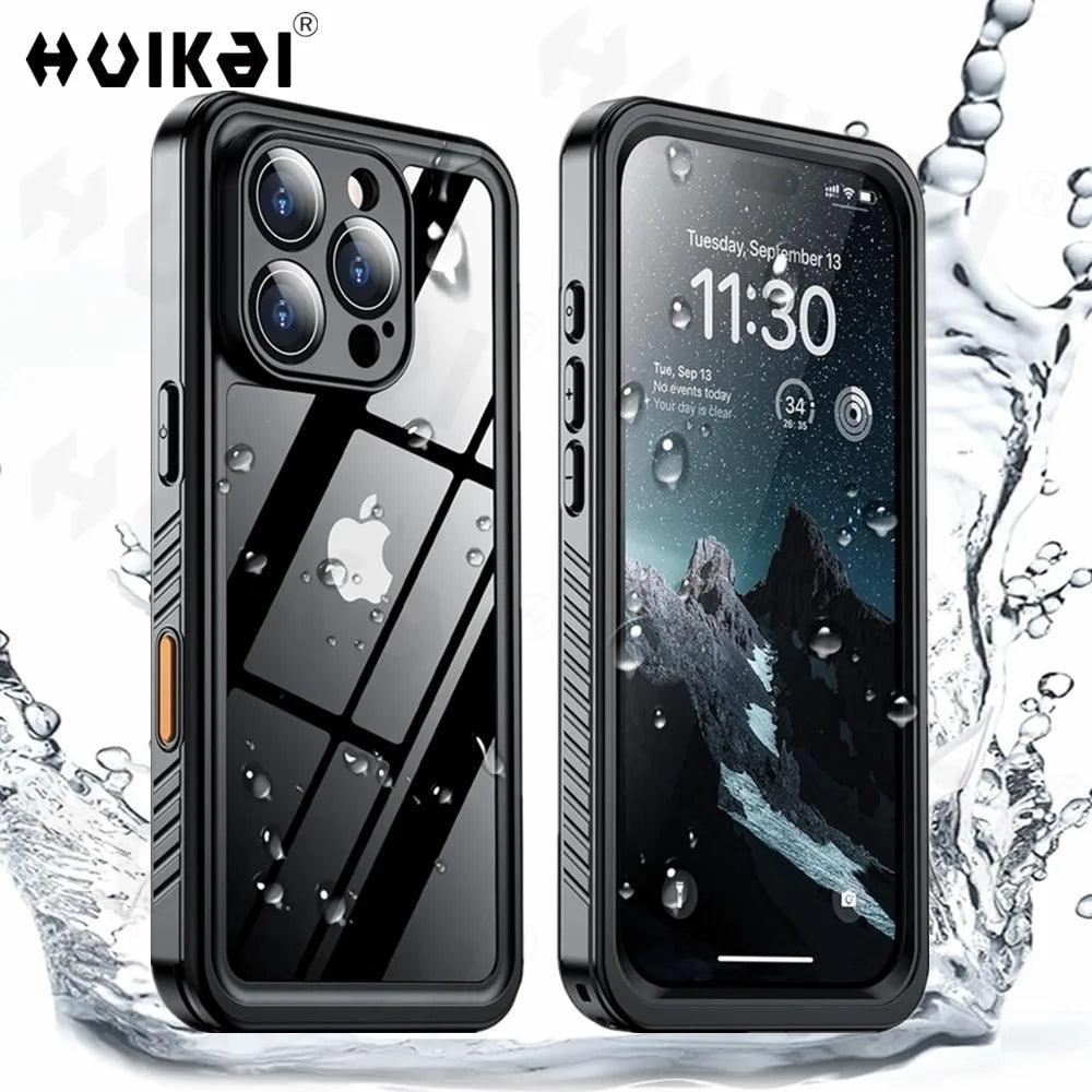 Waterproof Case for iPhone 17 Pro Max 16 Plus 15 Pro Max 15 14 13 14 Pro Max IP68 Dustproof Protector Full Body Protective Case