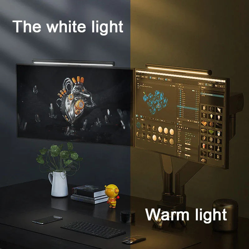 RGB 40CM Stepless Dimming Light Bar – Eye-Caring Hanging Screen Strip for Laptop Gaming Work