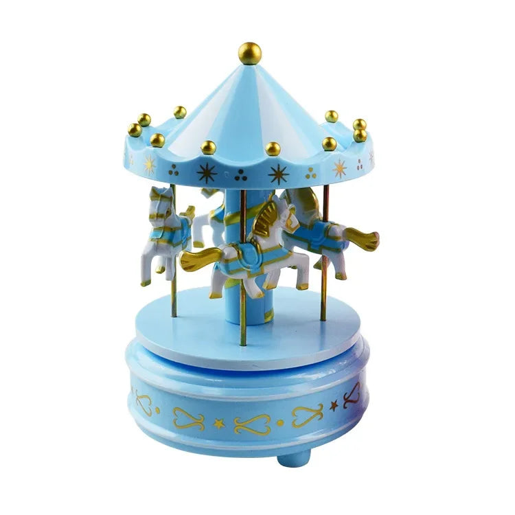 Merry-go-round Music Boxes Geometric Music Baby Room Decoration Gifts Unisex Christmas Horse Carousel Box Home Decor