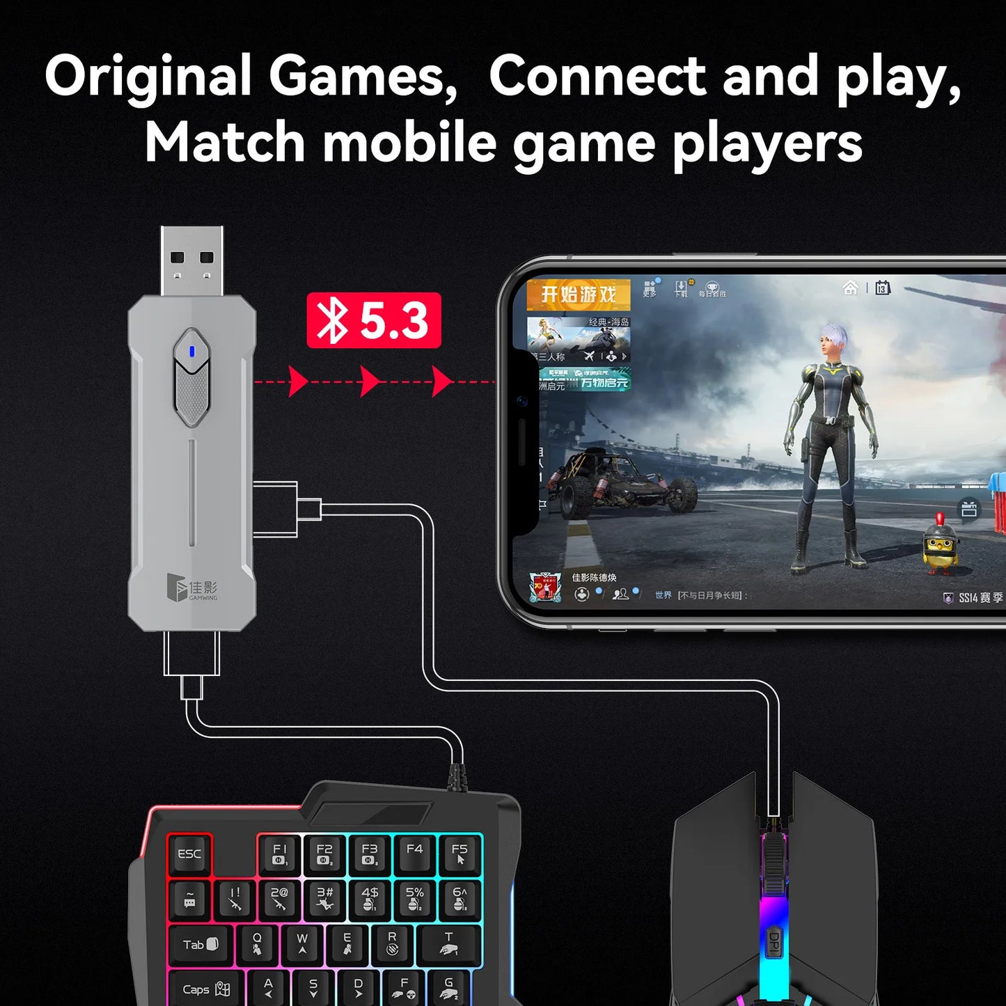 Kit Mobilador Gamer Kit Gaming Keyboard Mouse Mobile Games Converter X8 Keyboard Mouse Combo Controller for PUBG Mobile Games