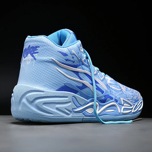Basketball Shoes for Men Soft Lightweight Training Field Anti Slip Shock-Absorbing Breathable Cofmortable High-top Sneaker Man