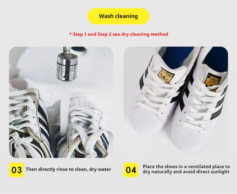 Shoes Cleaner Suit Foam Dry Cleaning 150ML Water-Free Foam Sneakers Cleaner Shoe Brush Shoe Cloth Work on White Shoe Suede Boot