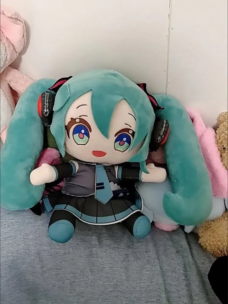 Kawaii Miku Plush Toy Anime Cute Soft Stuffed Plushie Doll Cartoon Houlder Pain Bag Backpack Decor cute Birthday Gifts toys