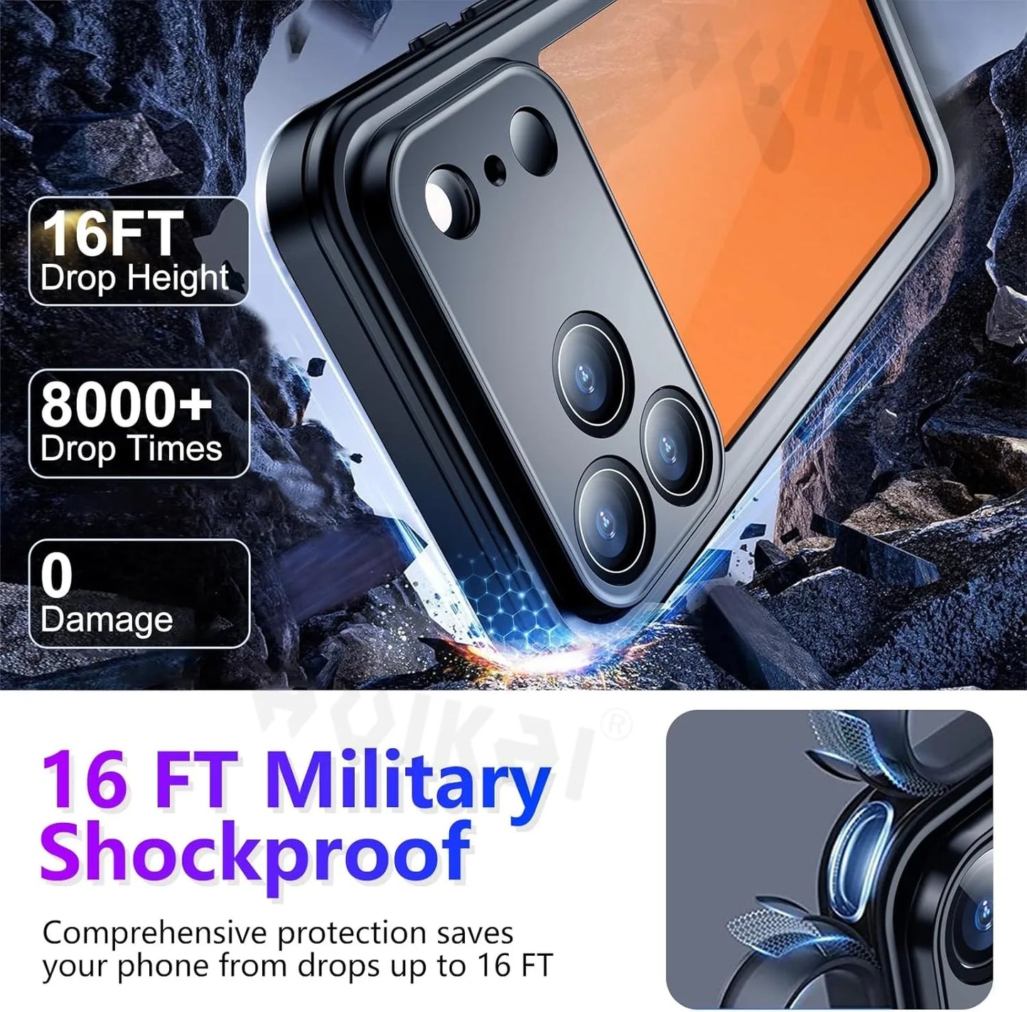 IP68 Waterproof Case For iPhone 17 Pro Max iPhone 17 Air 17 Pro 17 Drop Proof Full Body Protection Heavy Duty Protective Covers