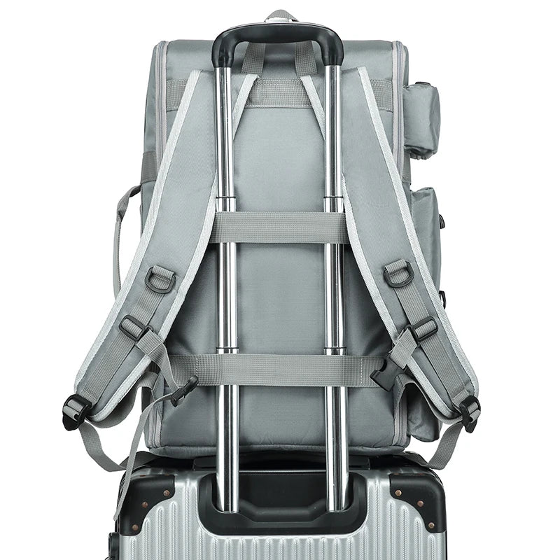 Outdoor multi-functional backpack, large-capacity backpack, outdoor hiking bag, multi-pocket commuting bag