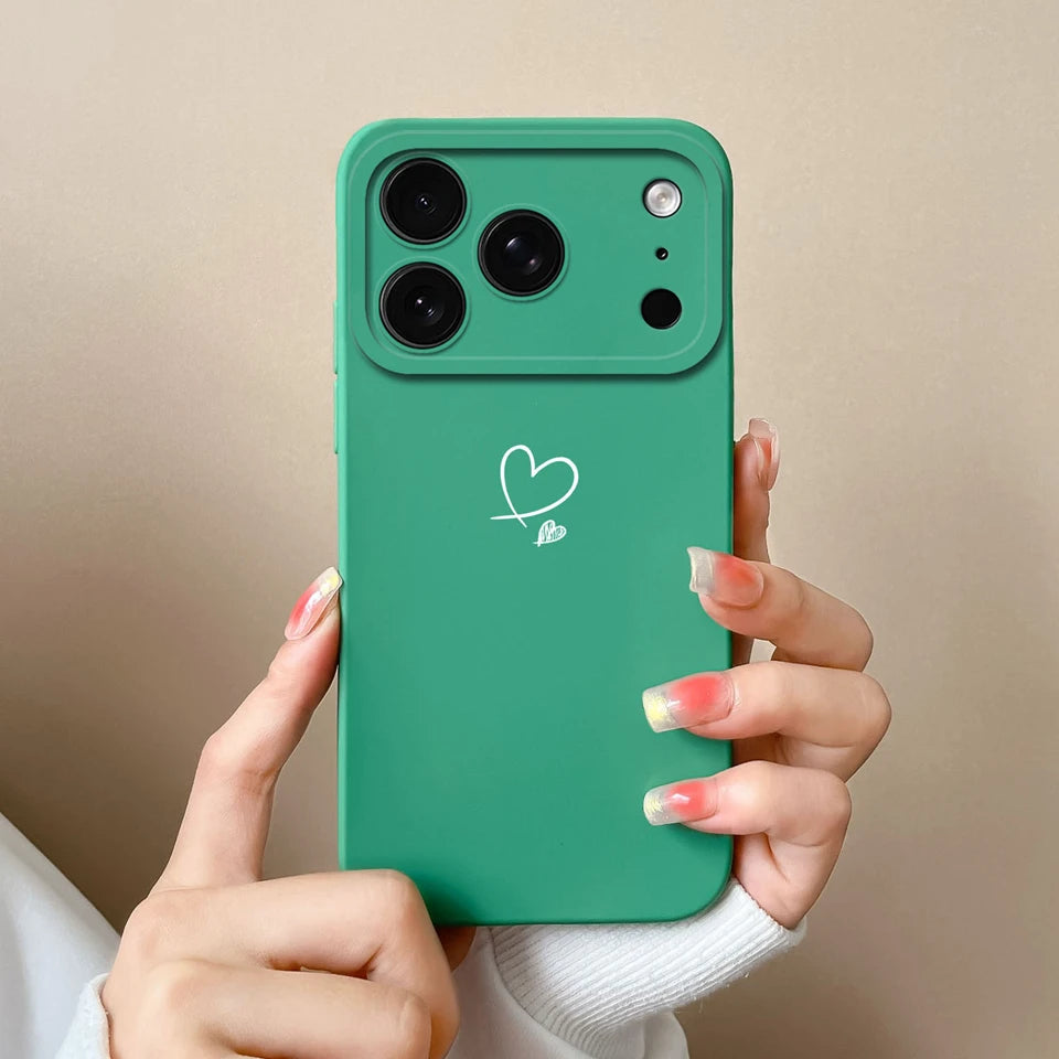 Case For iPhone17 17Air 17Pro 17ProMax Butterfly Love Heart Anti-fall Dustproof Trendy Housing For iPhone 17 Pro Max Funda Coque