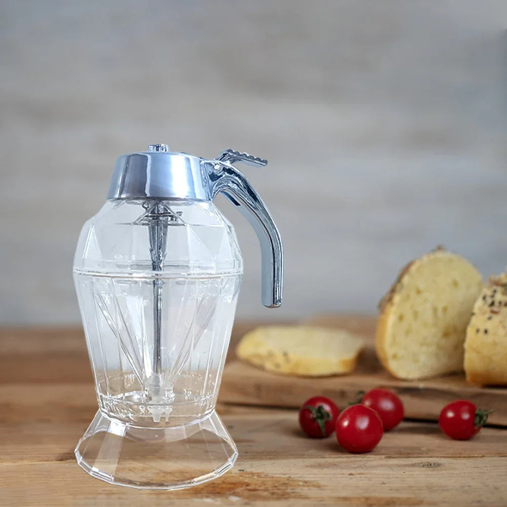 Syrup Dispenser with Stand Honey Pourer Dispenser Olive Oil Dispenser Bottle for Home Kitchen Storing Honey and Syrup