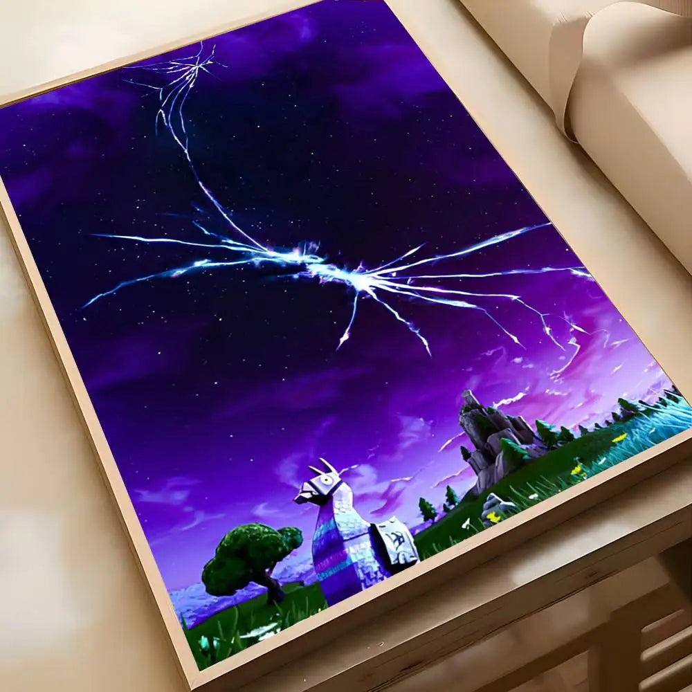 Hot Game F-Fortnites-Wallpaper Cool Poster Art painting poster with prints Home bedroom living room decoration gift