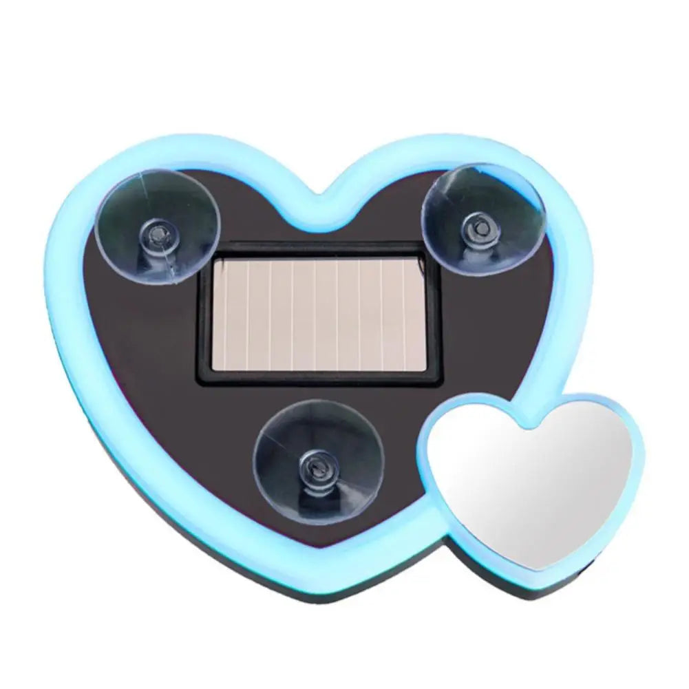 Solar-Powered Love Atmosphere LED Car Window Light 1Pcs Triangular Neon Universal Automotive Interior Lights Wireless Decor