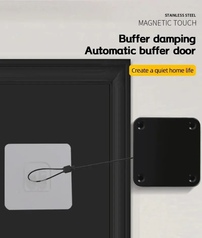 Automatic Drawstring Door Closer, Sliding Door, Office, Bathroom, Bedroom, Household, Simple Silent and Non Punching Door Closer
