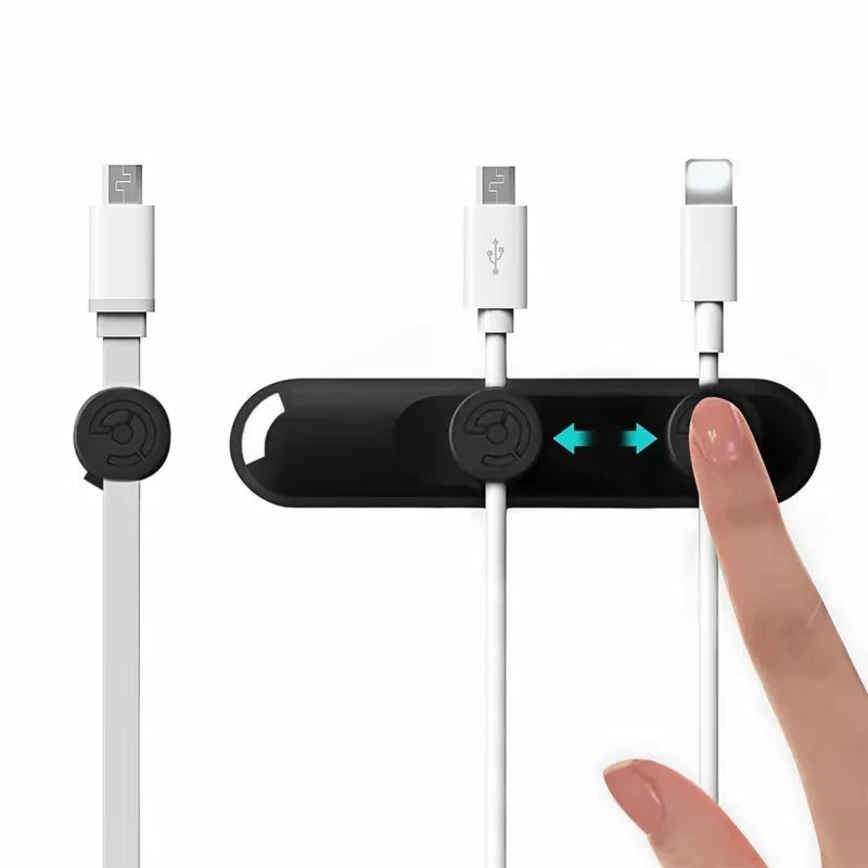Magnetic Desktop Cable Clips Cord Management Tiny 3 Size In 1 Wire Cable Organizer Usb Data Line Storage Suitable