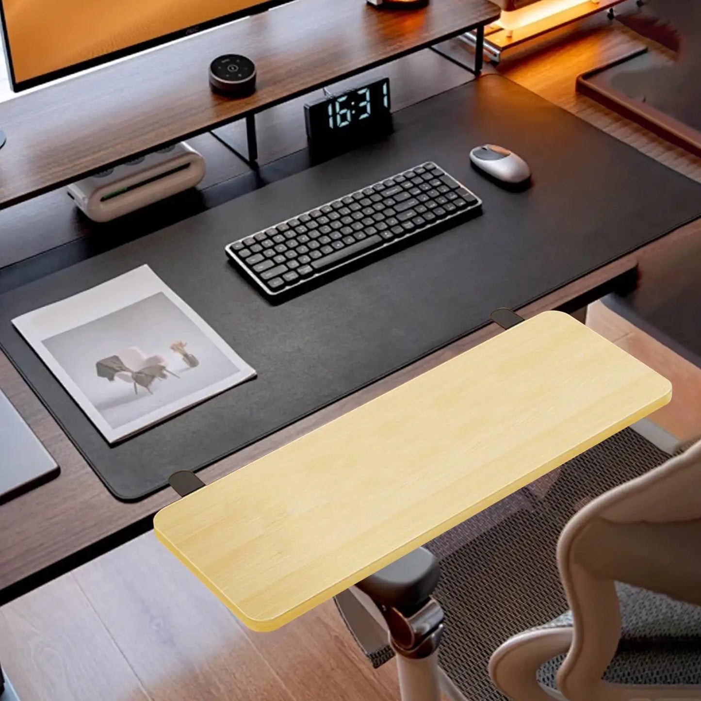Desk Extender Shelf Board Home Office Foldable Multifunctional Extension Attachment 50x20cm Sturdy Support widening Board