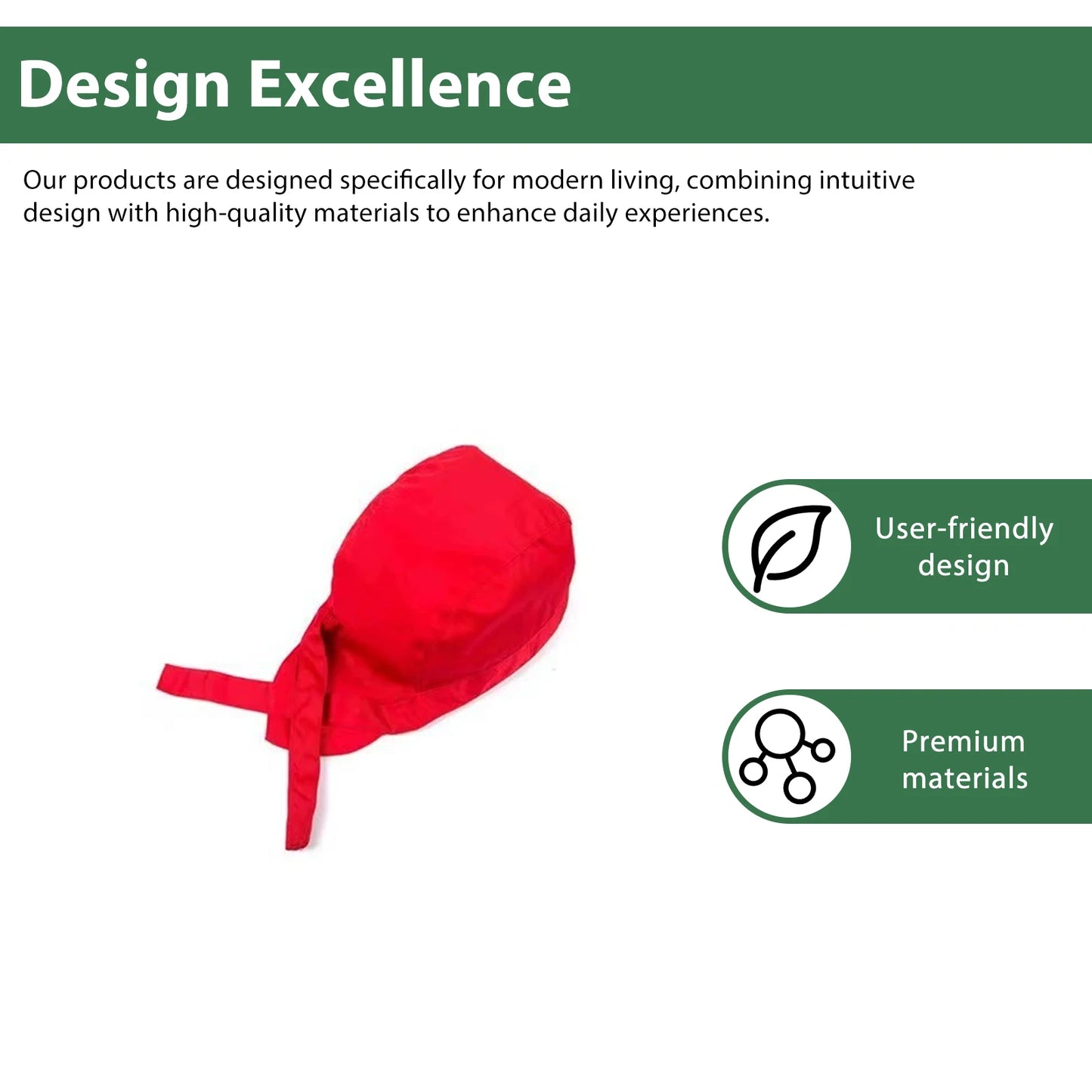 Chef Hat for Men and Women Restaurant Staff Adjustable Tied Band Cooking Cap Breathable Cotton Blend Material for Japanese