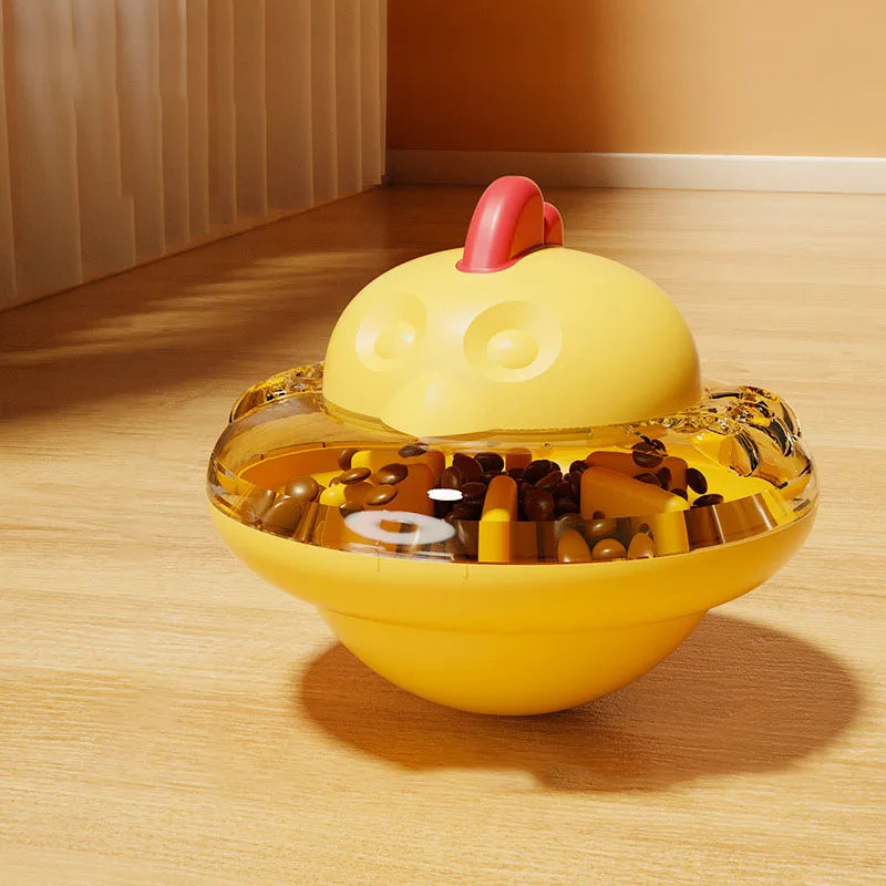 Pet  UFO Flyer Toy - Interactive Slow Feeder for Dogs Cats, Bite-Resistant Squeaky Pet Toy for Self-Entertainment Boredom Relief