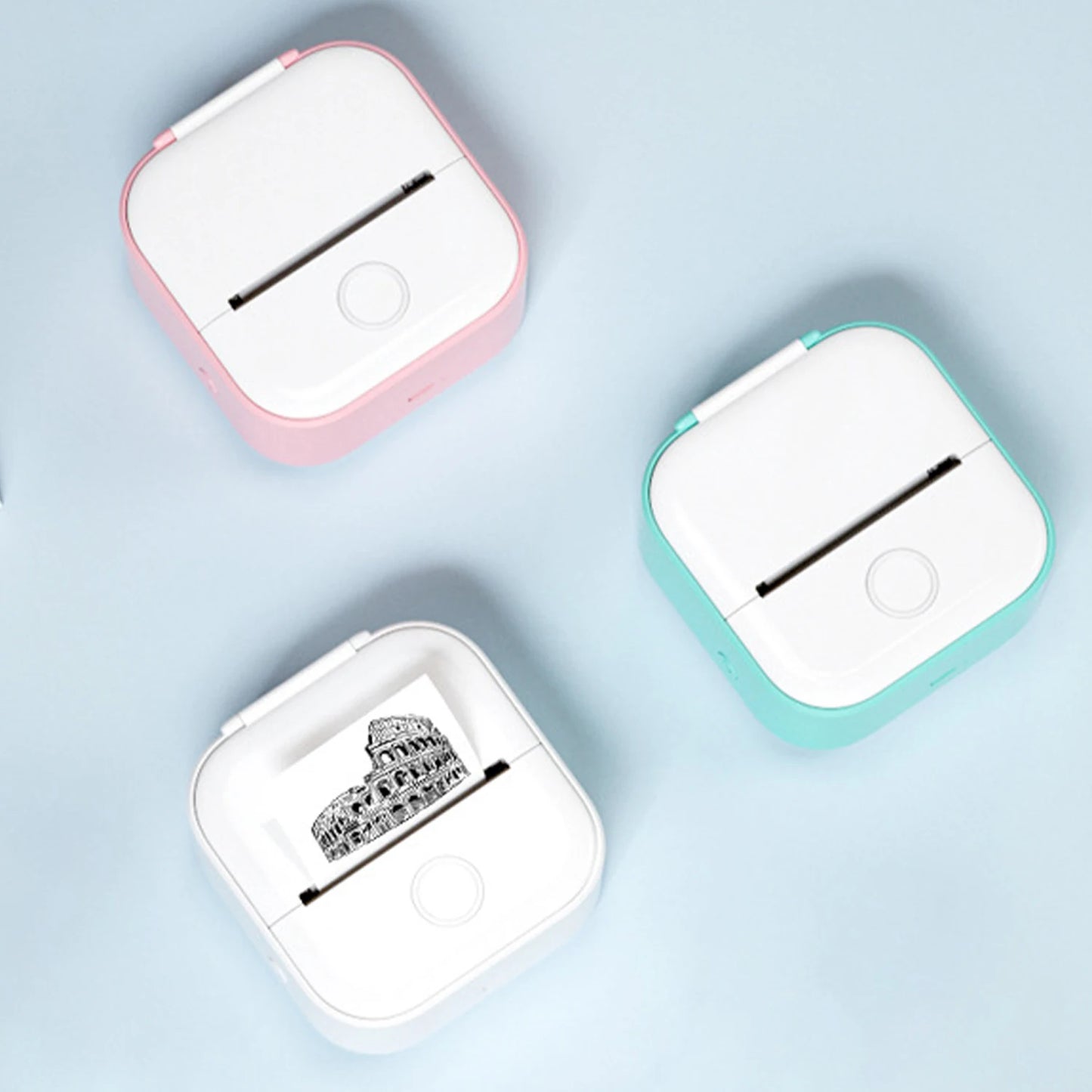 Mini Thermal Printer Wireless Mini Pocket Printer DIY Adhesive Sticker Printer Portable Label Printer Journal Planner Decor Tool
