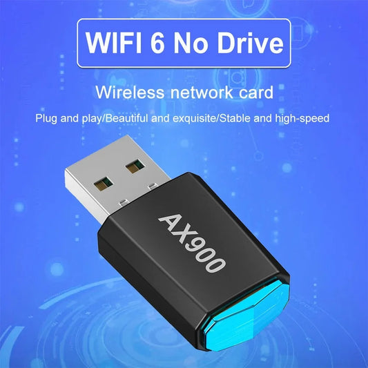 AX900 WiFi 6 Adapter 2.4G&5GHz 900Mbps WiFi adaptador Free-Drive USB WiFi Dongle Usb Wireless WiFi Receiver for Win10/11