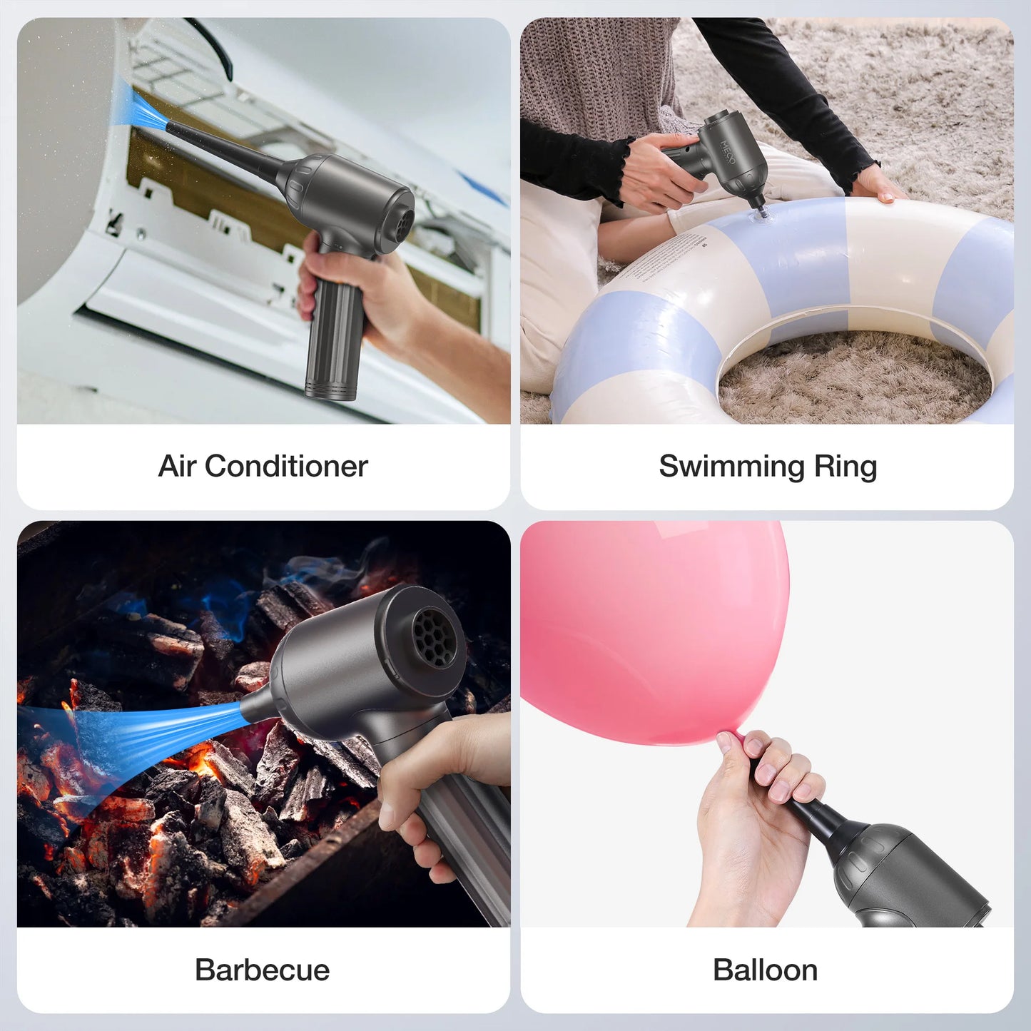 MECO ELEVERDE ME-VC2 Electric Compressed Air Duster & Vacuum Cleaner 4 in 1 Function Powerful 3-Gear Keyboard Cleaner for Home