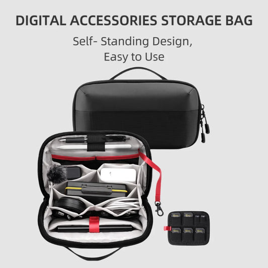 Electronic Organizer Travel Cable Organizer Bag Pouch Portable Carry Case for Cable Charger SD Card USB Mouse Pen Power Bank