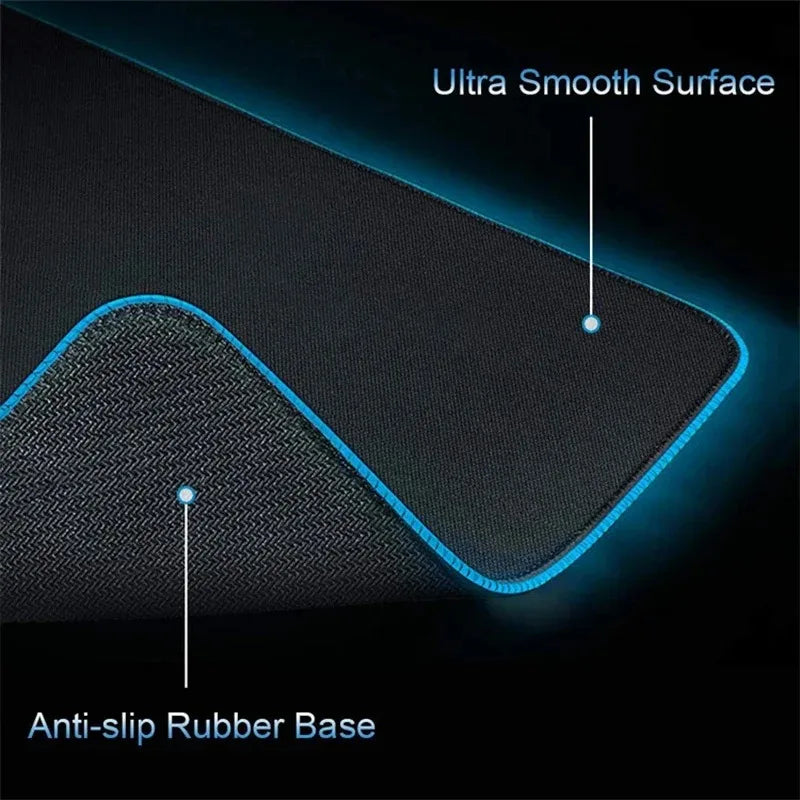 RGB Mousepad Hot Game Clair Obscur Expedition 33 Mouse Pad LED Luminescence Keyboard Deskmat Large Gamer Mice Rug With Backlight