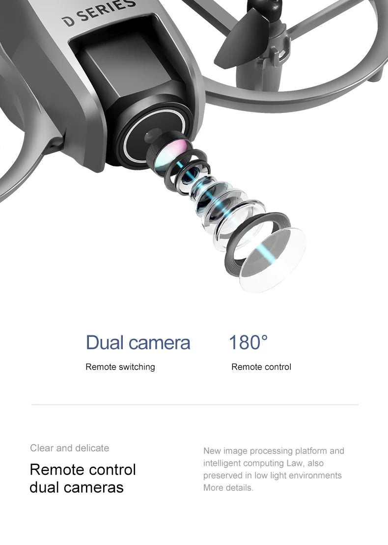 New D16 Mini Drone 8K HD Dual Camera Profesional 180° Electric Adjustable GPS Positioning Obstacle avoidance Bushless UA