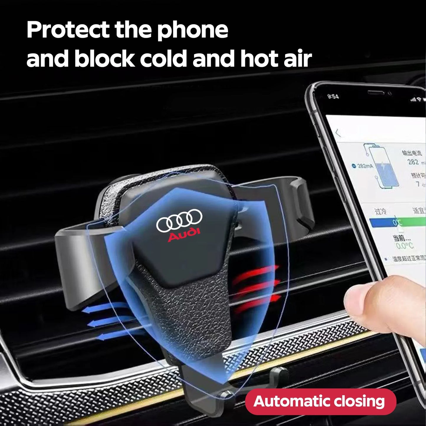 Car Emblem Mobile Phone Holder Stand Accessories For Audi Sline TT A3 A4 A5 A6 A7 A8 Q3 Q5 Q7 Q8 C7 C6 C5 B5 B6 B7 B8 B9 D3