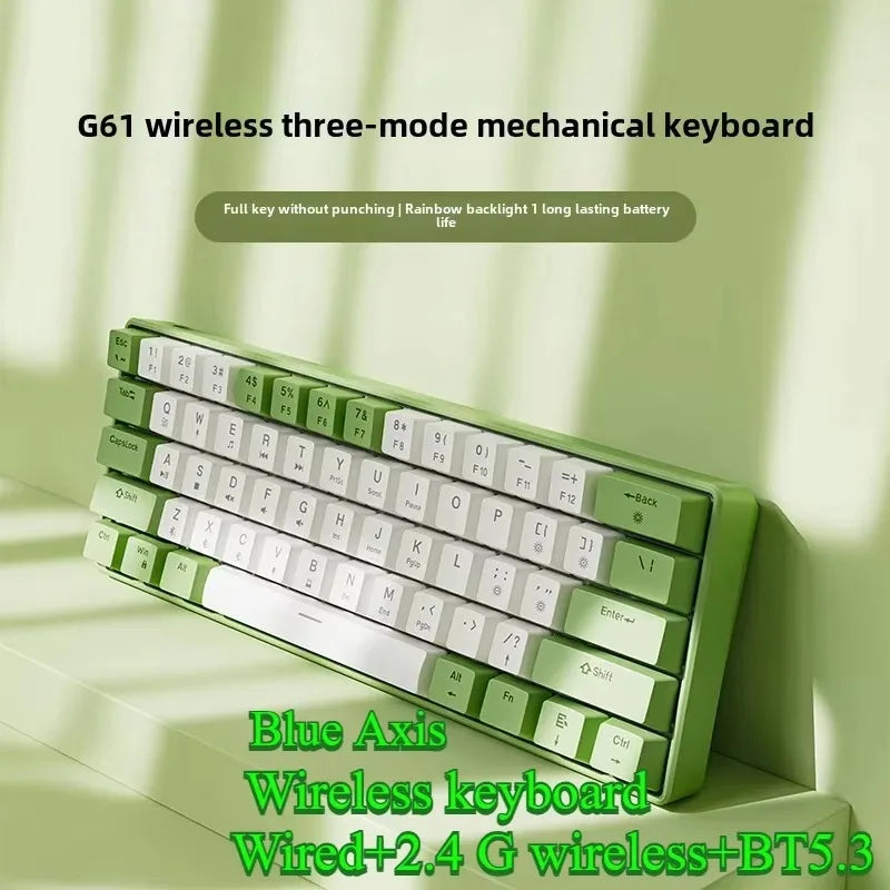 Teclado mecanico bluetooth gamer keyboard mouse sem fio gaming 60% mechanical keyboards teclados  key board para computadora