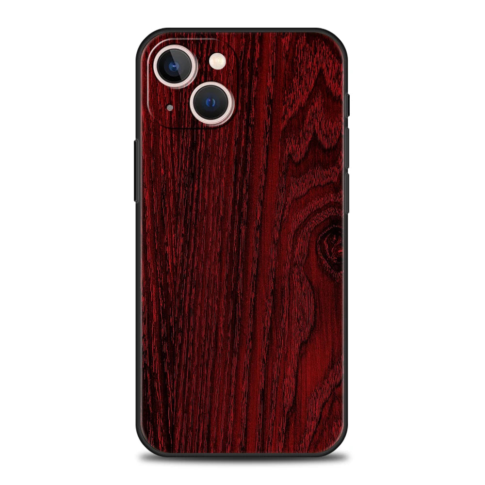 Carved Wood Phone Case Cover for iPhone 16 15 14 13 12 Pro Max XR XS X 11 7 8 Plus Shockproof Silicone Soft Shell Capas Coque