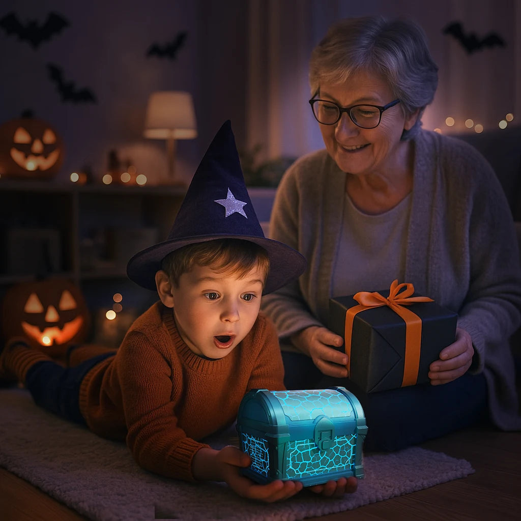 Projector Atmosphere Light USB Flow Light Night Light Children's LED Lamp Star Sky Treasure Chest Projection Lamps Birthday Gift