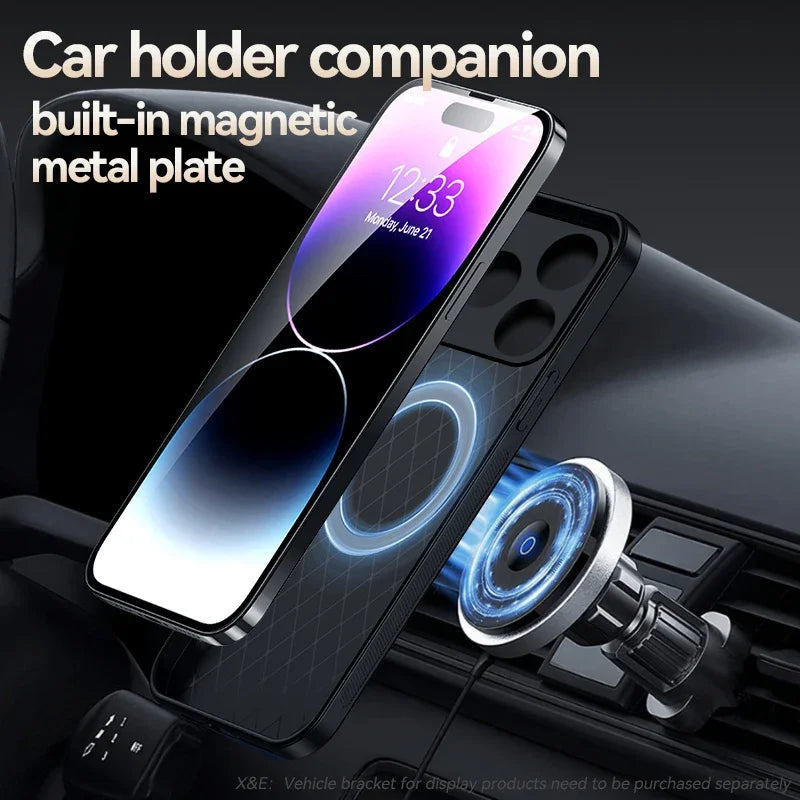Luxury Shockproof Leather Case Coque For iPhone 17 17 Air 17 Pro Max Plus Magnet Shell Phone Case for  iPhone 17Pro Back Cover