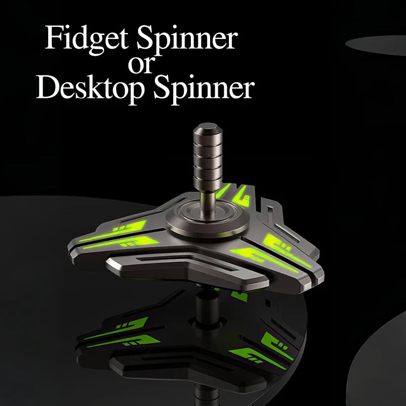 Finger Spinner Toy Anxiety Relief High Speed Metal Gyro Hand Spinner with Smooth Bearings Durable Alloy Light Up Office Desk Toy