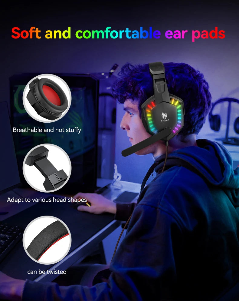 5-in-1 Set Gaming Combo Keyboard 4-color Breathing Light Mouse 3.5mm Gaming Headset Gaming Speaker Anti-slip Mouse Pad NEW HOT