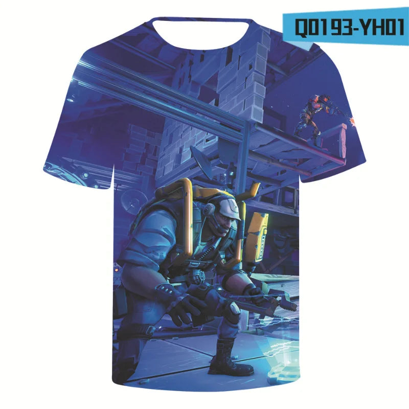 New Game Fortnite T-Shirts Anime Beach 3D Printed Streetwear Cute Cartoon O-Neck Oversized T Shirt Harajuku Kids Tees Tops Gift