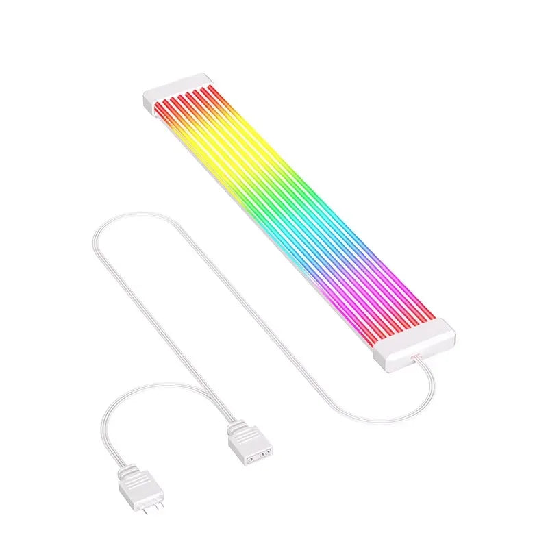 Zezzio ARGB Light Strip Neon Line PC Case Decoration 8Pin Graphics Card 24Pin Motherboard Luminous DIY RGB Computer Lamp Strip