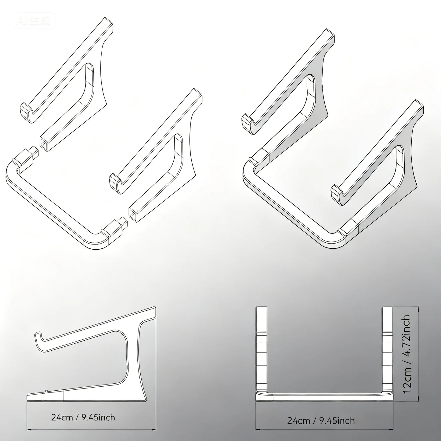A Laptop Stand That Elevates for Better Cooling, Is Detachable, And Easy to Carry.