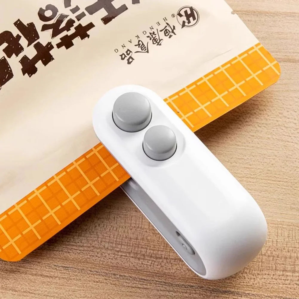 2 In 1 Sealer Cutter Multifunctional Portable Resealer Machine Handheld Bag Sealing Machine for Food Storage Snacks Freshness