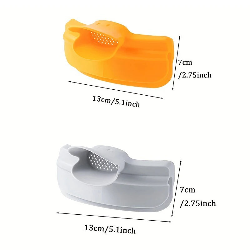 Silicone Pot Side Drainage Guide Nozzle Anti-Spill Cute Duckbill Shape Kitchen Soup Pouring Funnel Clip Spaghetti Funnel Filter