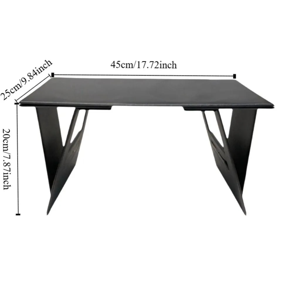6-in-1 Function Foldable Laptop Stand Ultra-Thin Profile PU Leather Surface Computer Support Adjustable Portable Laptop Desk