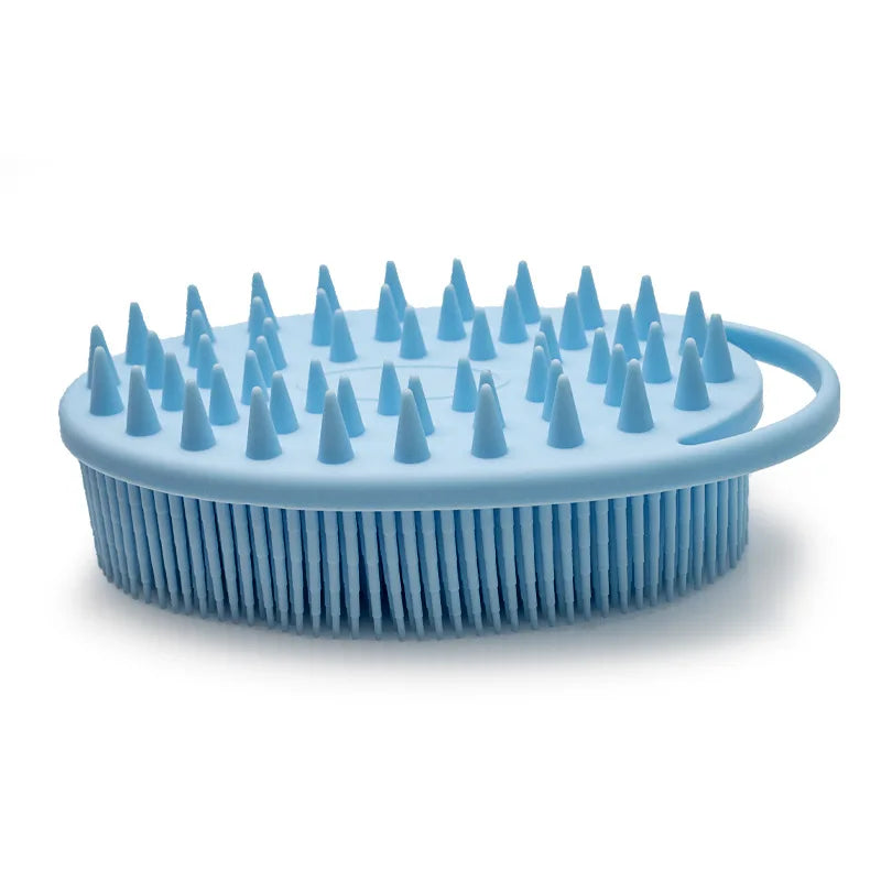 Silicone body scrubber adopts advanced sanitary technology, which is mild and clean, with good foam, durable, and silicone doubl