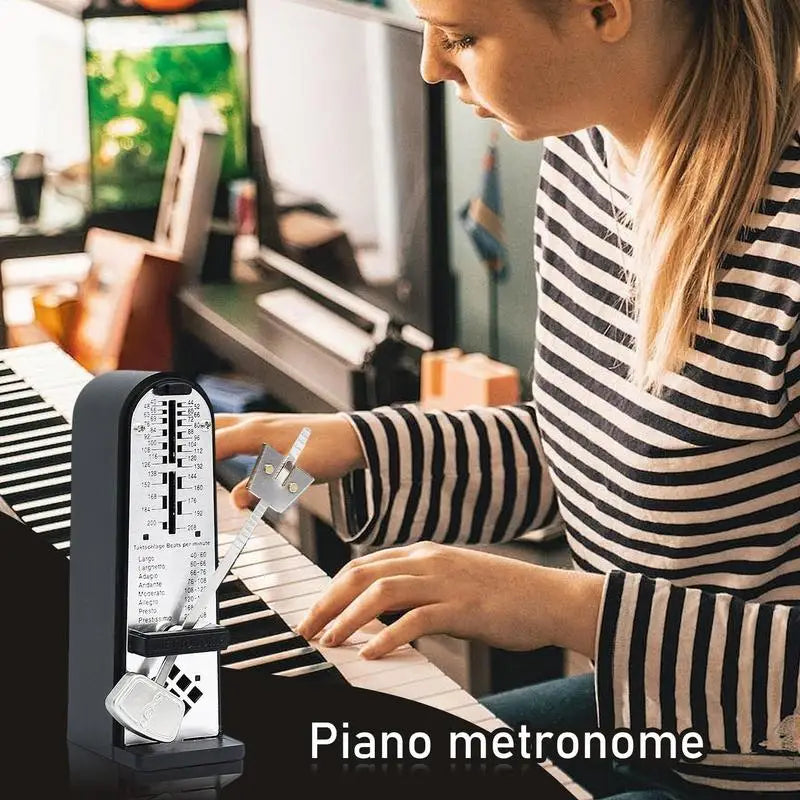 Guitar Piano Metronome Classic Shape Mechanical Metronome Loud Tone Practicing Musical Instrument Aid Musician Playing Gear For